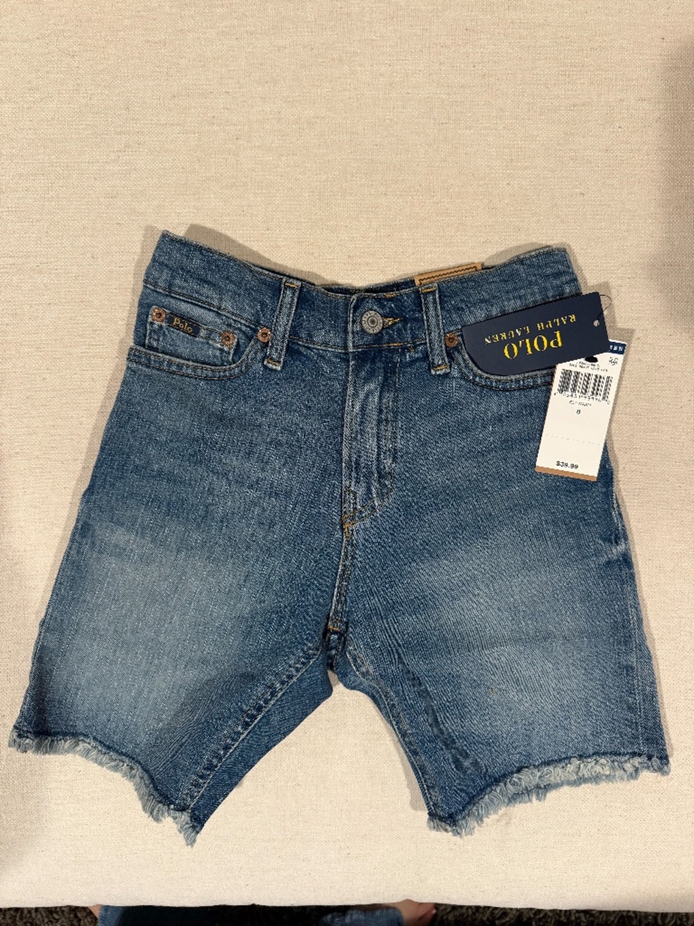 NWT Polo Ralph Lauren Sullivan Slim Denim Shorts Boys Size 8